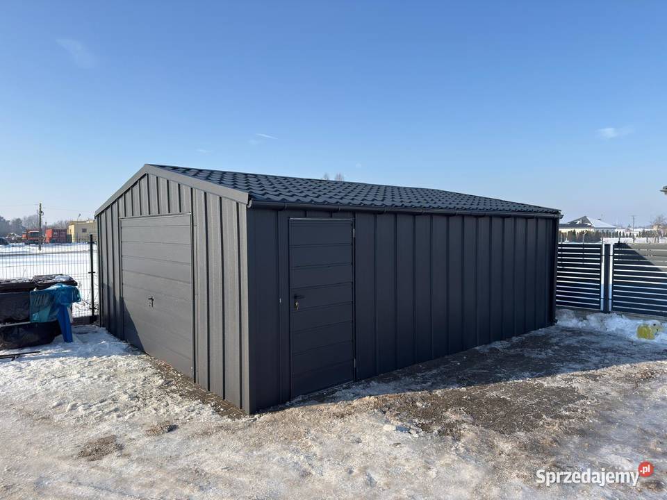 Garaż z blachy na rąbek 6x6 producent 7x6 7x7