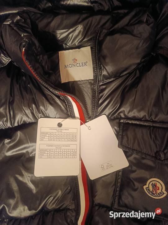 Czarna kurtka zimowa Moncler męska w rozmiarze M dolnośląskie Wrocław