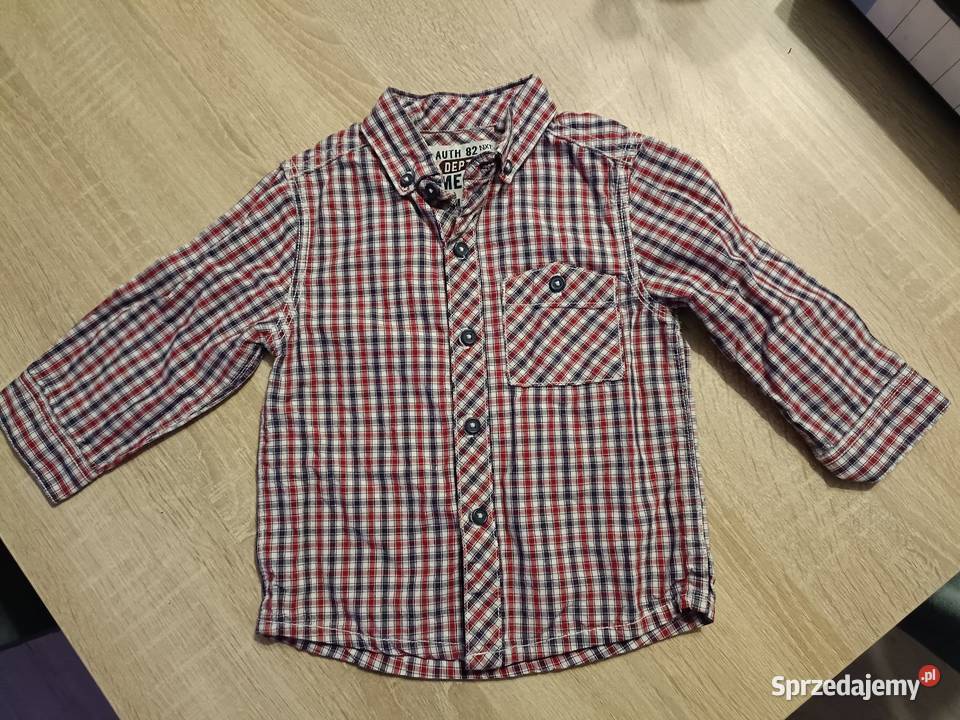 Koszulka w kratę czerwonogranatową Next 80 Kwidzyn sprzedam