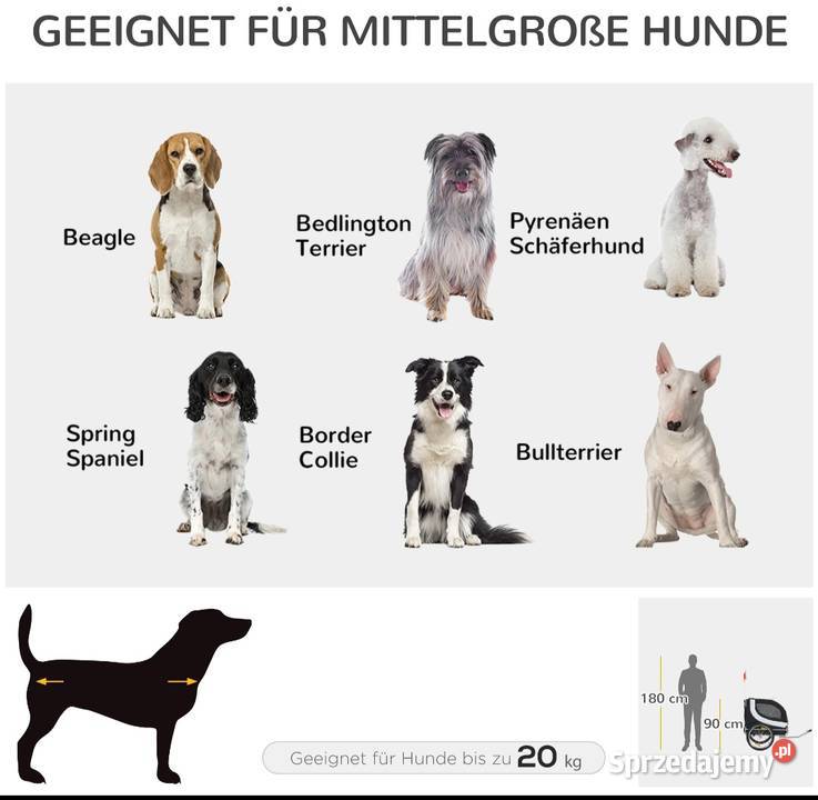 Przyczepka rowerowa zwierząt Akcesoria dla zwierząt Brzesko