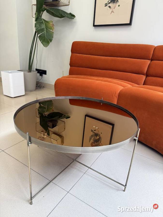 Elegancki stolik kawowy miedzianozłoty 68 38cm Katowice sprzedam