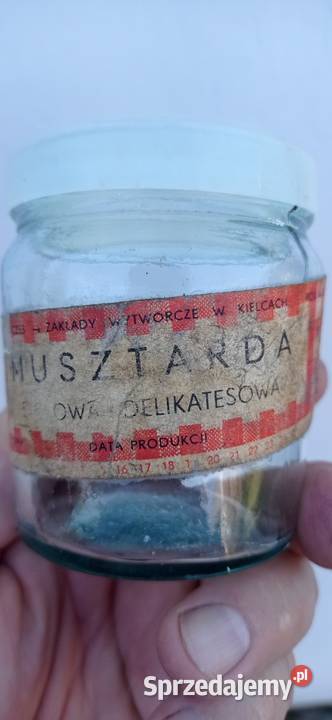 Antyczny słoik musztardzie prl wielkopolskie Krotoszyn