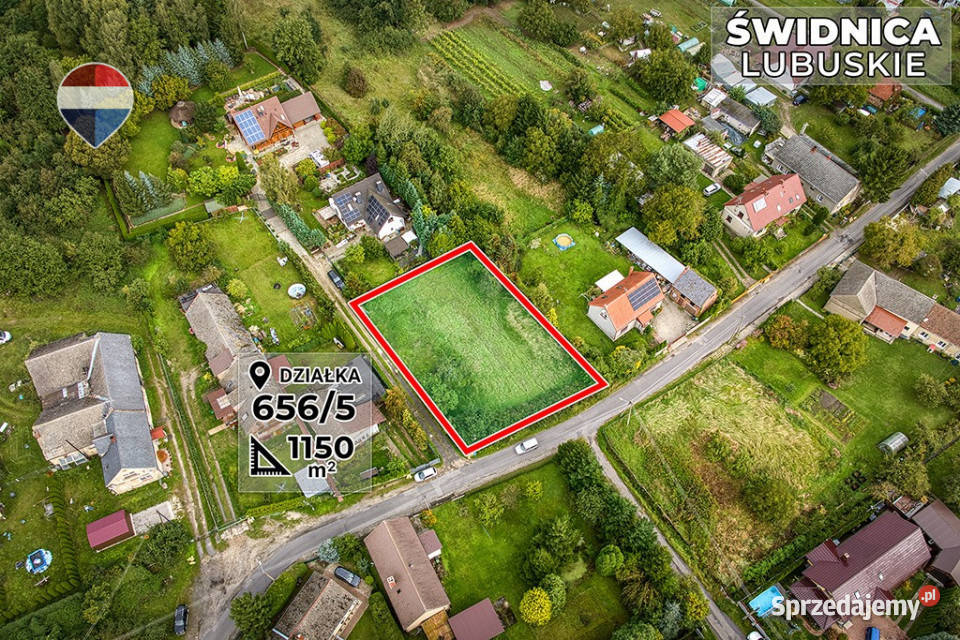 Działka budowlana 1150 m Zielonej Góry Świdnica