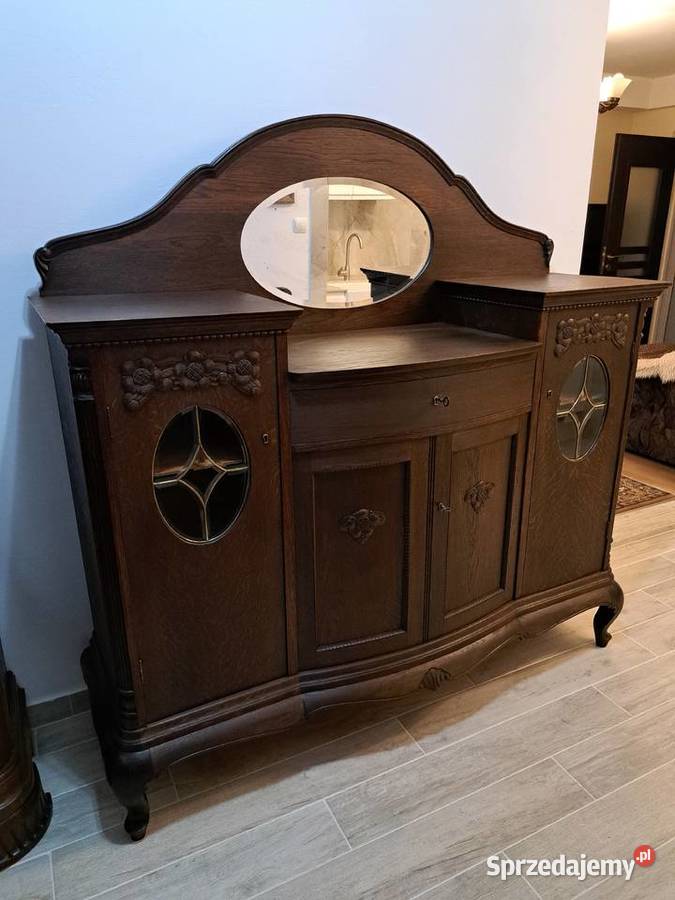 Piękna komoda ludwikowska z lustrem Myślibórz