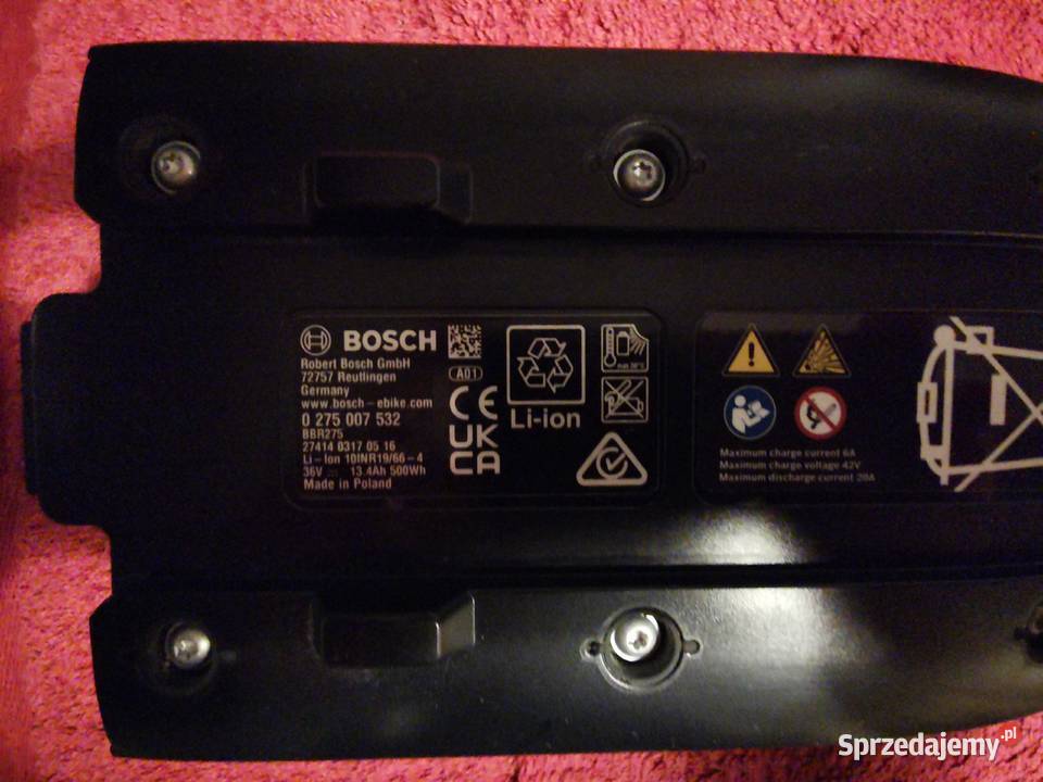 Bateria BOSCH Powerpack 500 Wh na bagażnik Części i akcesoria Łódź
