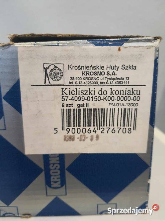 kieliszki do koniaku huta krosno