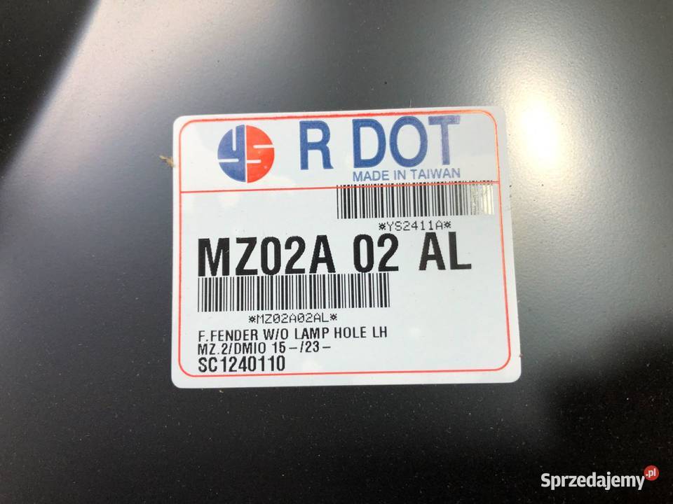 MAZDA 2 072014 Błotnik przedni lewy osobowe Skarżysko-Kamienna