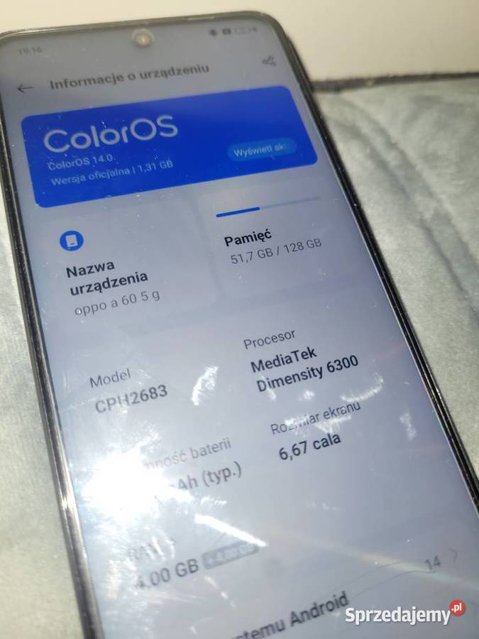 Sprzedam telefon oppo a 60 Lipusz