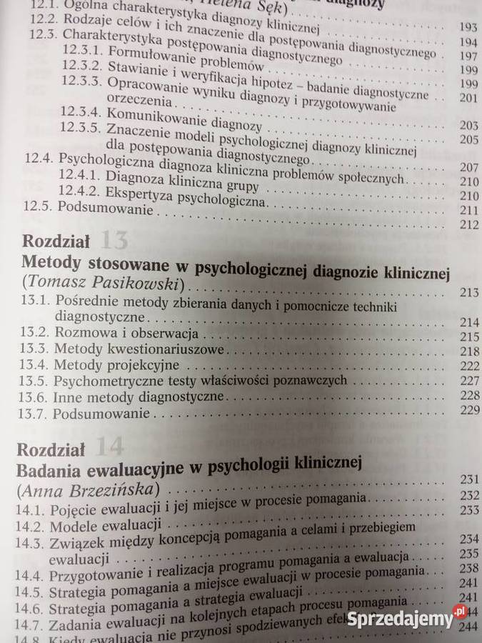 Psychologia kliniczna Sęk jeden tom akademickie Warszawa