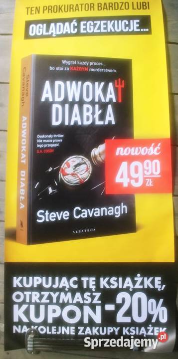 Plakat reklamowy książki Adwokat diabła Stevena