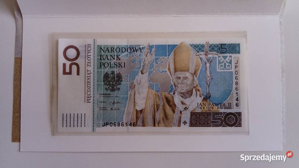 50 Banknot kolekcjonerski Jan Paweł II 2006 r Mosina