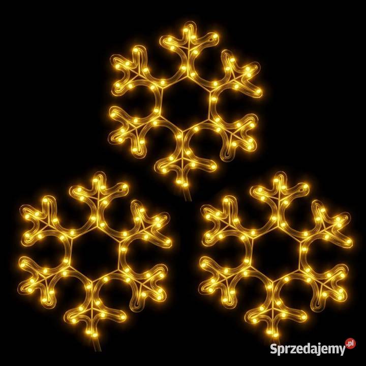 vidaXL Ozdobne śnieżynki ciepłe białe światło Boże Narodzenie Dom i Ogród Warszawa
