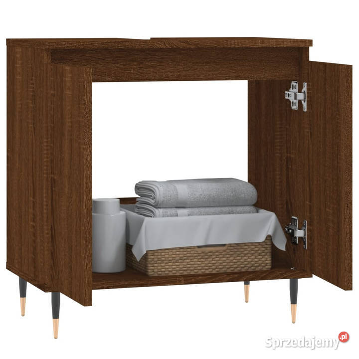 Szafka łazienkowa brązowy dąb 58x33x60 WM831579 mazowieckie sprzedam
