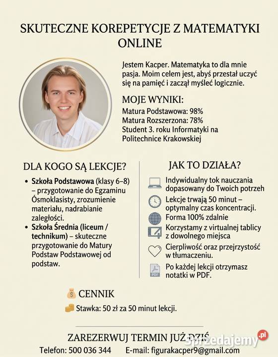 Korepetycje Matematyka Żywiec