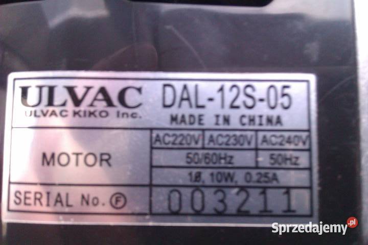 pompa próżniowa ULVAC DAL12S05 sprzedam