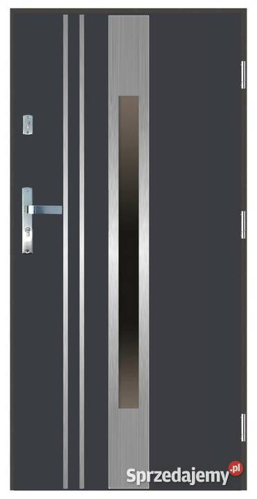 Drzwi wejściowe do domu GI27 INOX Antracyt 90 Budowa Ciemniewo sprzedam