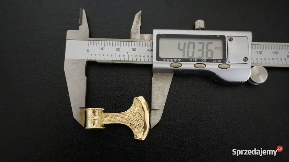 ZŁOTY WISIOREK ZAWIESZKA MŁOT THOR 18G Zegarki i Biżuteria Warszawa