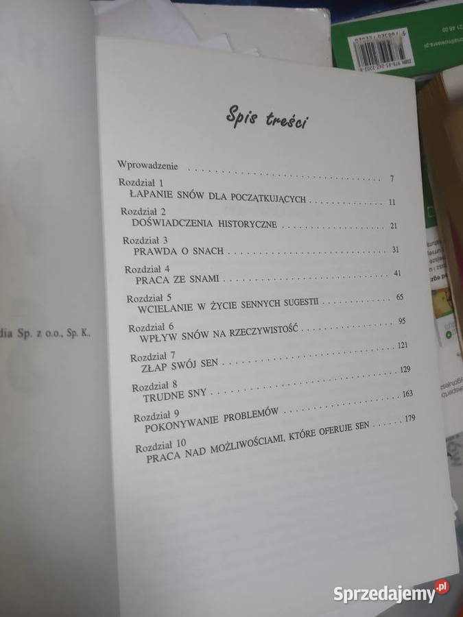 Potęga snów sennik kolekcjonerskie książki mazowieckie Warszawa