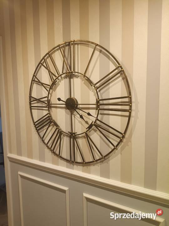 Zegar ścienny metalowy złoty antyczny 80 NOWY Kraków