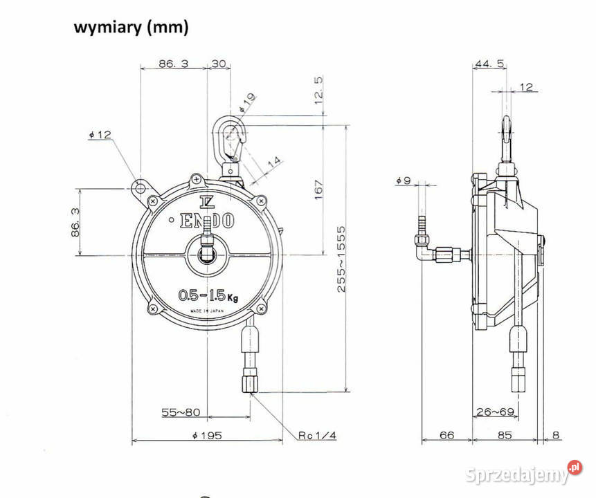 ATB1CE BALANSER ENDO PNEUM 15 30 13 MB ŚREDNICA Warka sprzedam