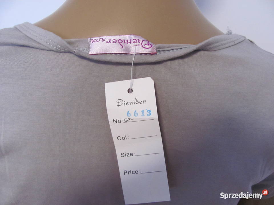 tshirt Antything szara krótki rękaw Topy i koszulki Zamość