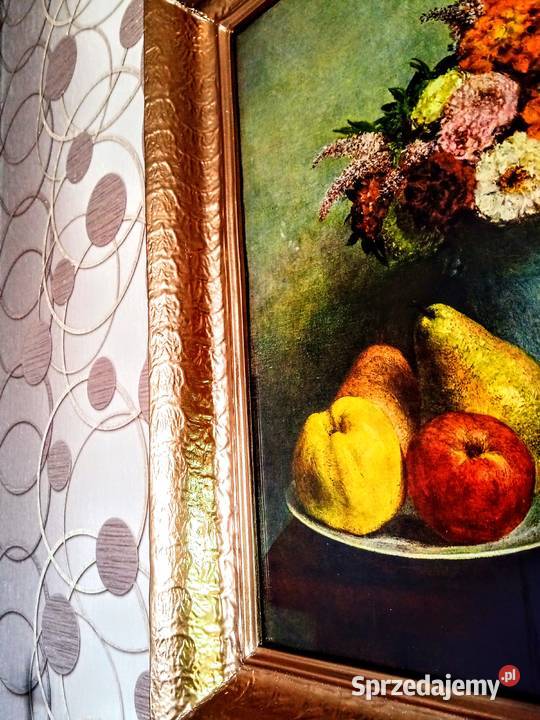 Obraz Flowers and fruit 1865 w ramie