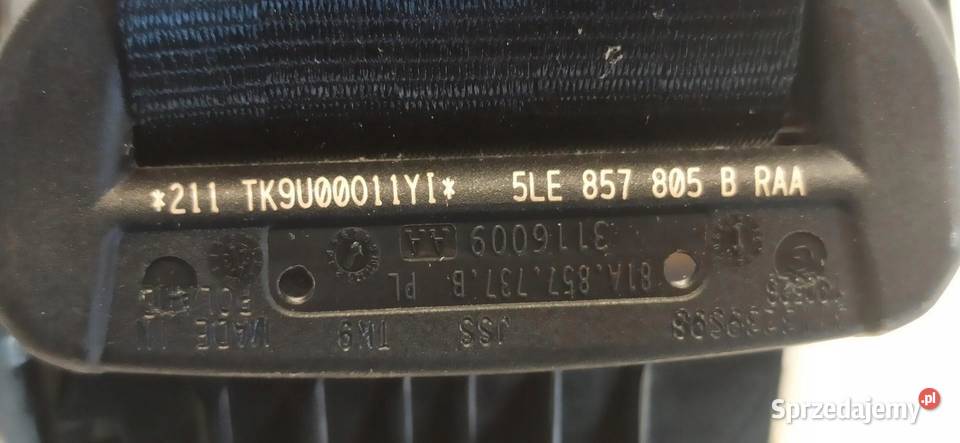 SKODA ENYAQ PASY BEZPIECZEŃSTWA KOMPLET