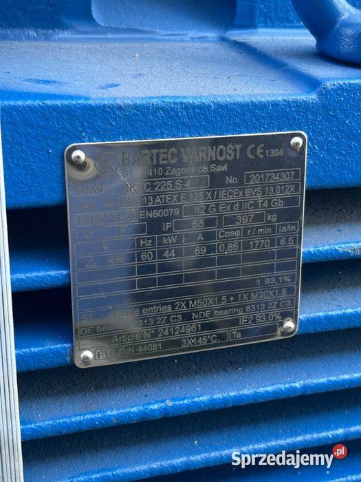 Silnik Elektryczny Bartec Varnost 44kW Tuliszków