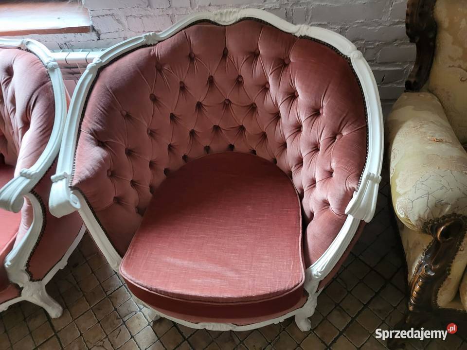 Zestaw sofa dwa fotele w stylu ludwikowskim śląskie Rybnik