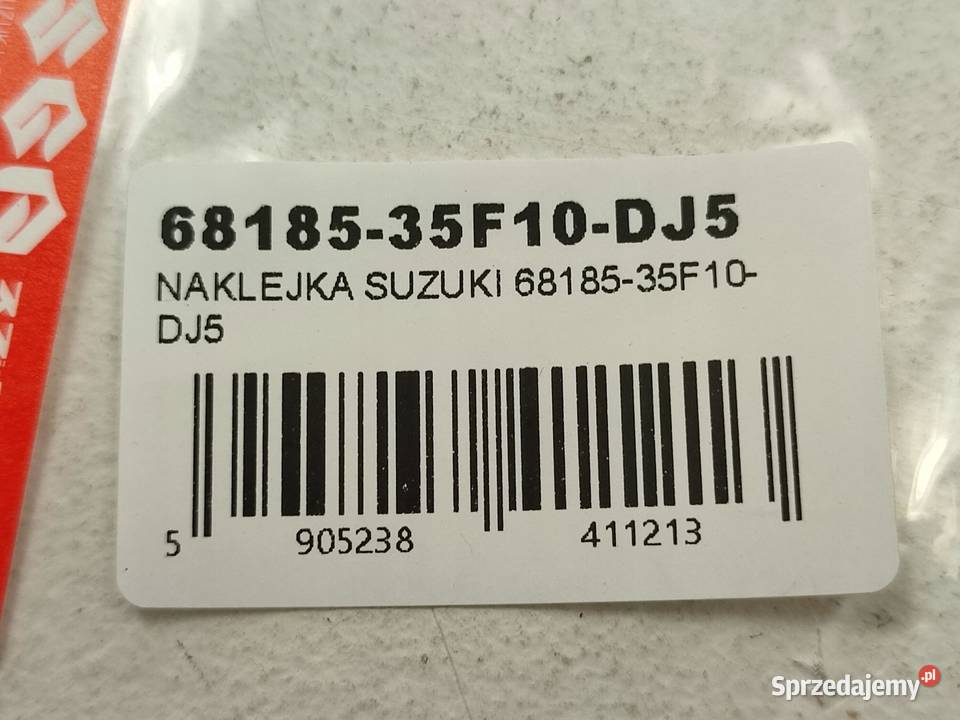 NAKLEJKA NA PRAWY BOCZEK SUZUKI GSXR750 20002003