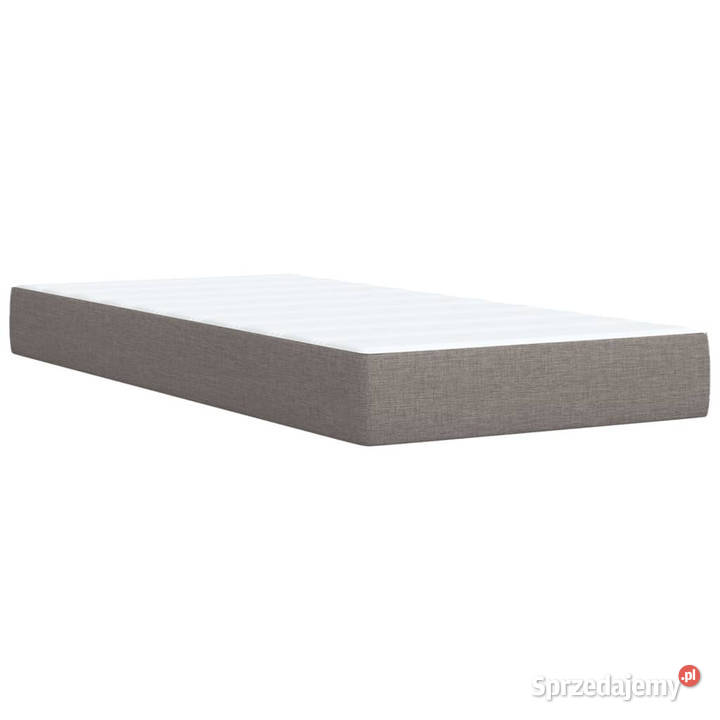 Łóżko kontynentalne z materacem taupe tkanina 100cm Warszawa