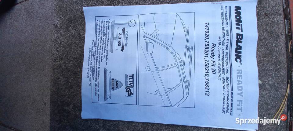 Bagażnik dachowy Mont Blanc Fit 20 stalowy Kościan