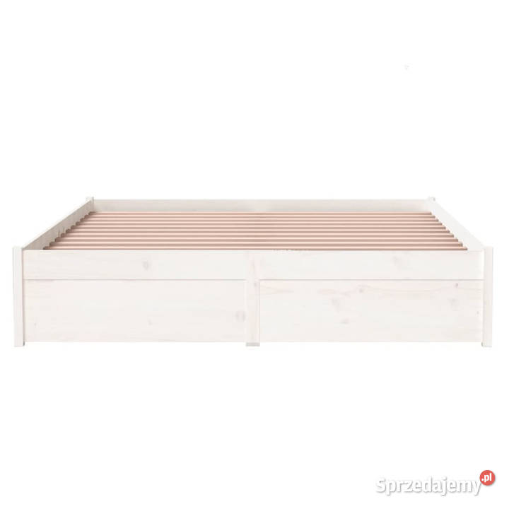 Rama łóżka biała lite drewno 140 x 190 WM814930 145cm mazowieckie Warszawa sprzedam