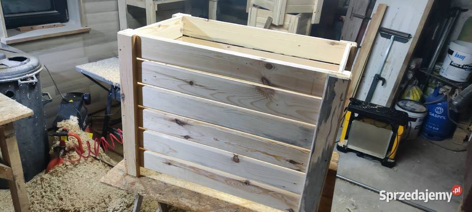 Donice drewniane na balkon taras do ogrodu pomorskie