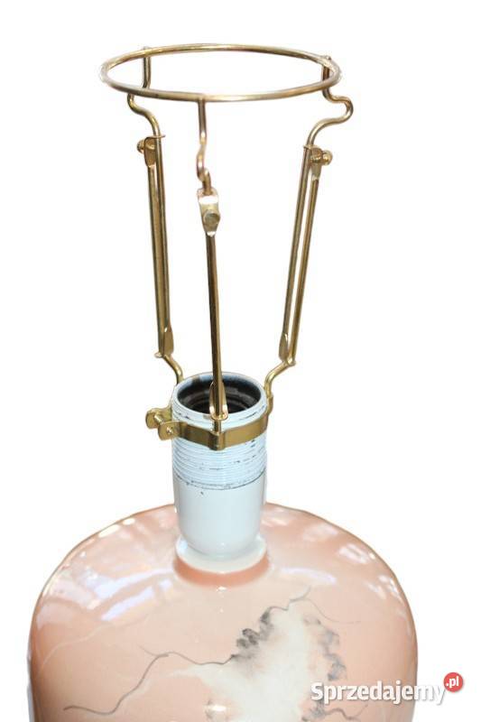Ceramiczna lampa ręcznie malowana 273 Porcelana i szkło Antyki, Sztuka, Kolekcje zachodniopomorskie Szczecin