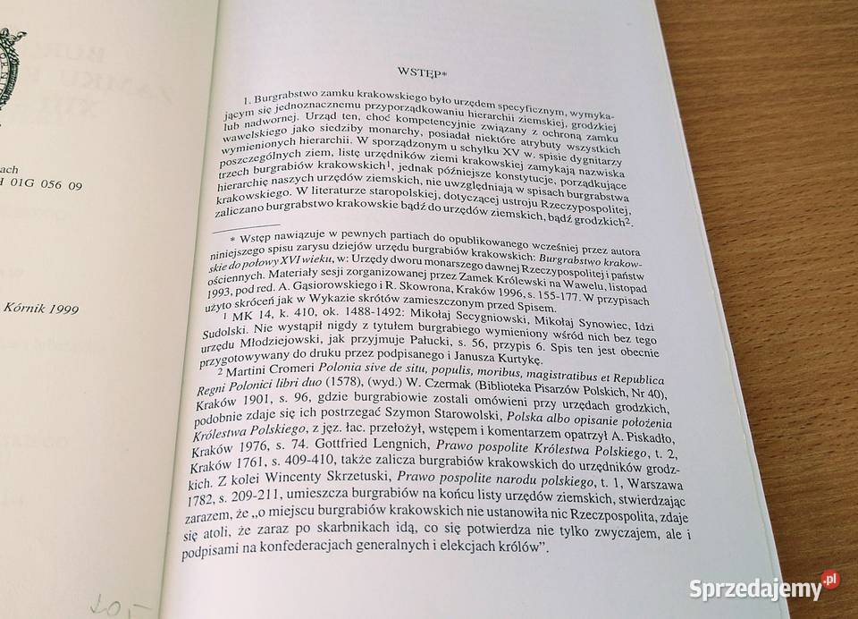 Burgrabiowie zamku krakowskiego XIIIXV wieku miękka Gdańsk sprzedam