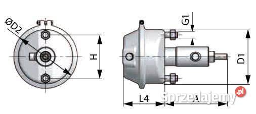 Siłownik hamulcowy T12 podwójny BCDT1225