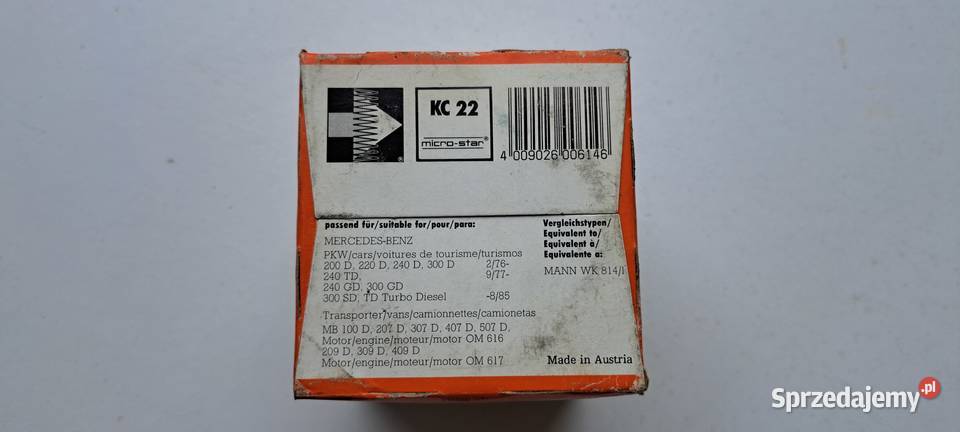 Filtr paliwa Mercedes W123 T1 kaczka silniki Luzino