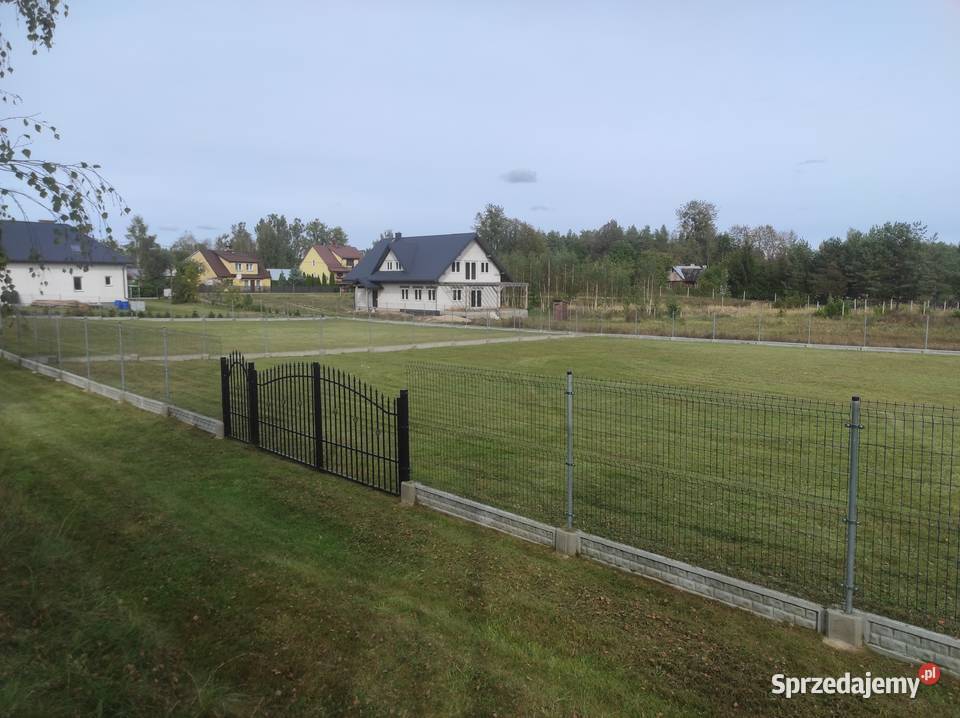 Dwie działki budowlane ogrodzone Płaska 16326 Sprzedaż Zambrów