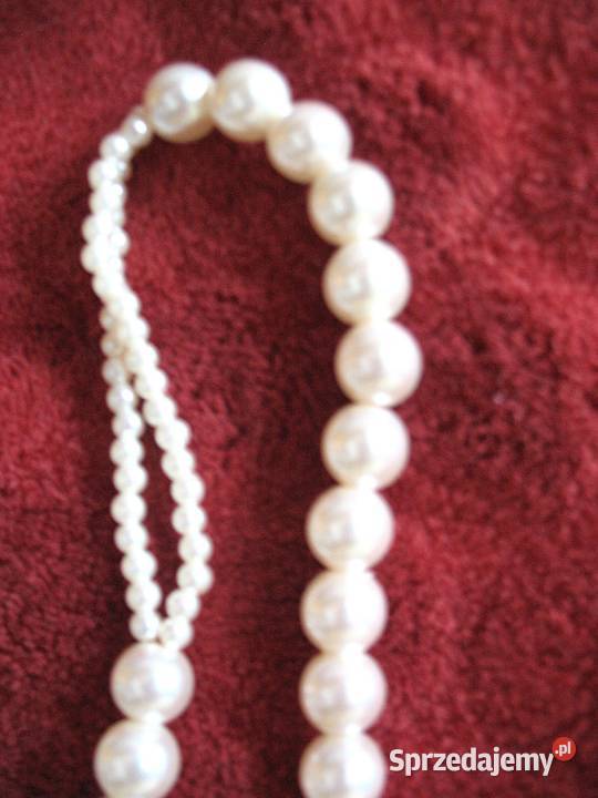 Perły naszyjnik z kremowych pereł długość 120 Dla kobiet mazowieckie Siedlce