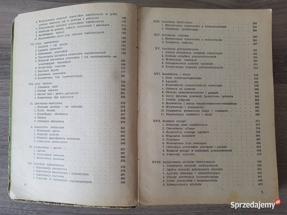 Urządzenia elektryczne L Kacejko 1965 twarda Nowy Sącz