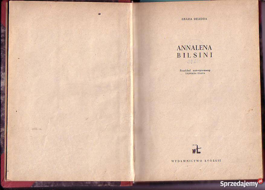 3579 ANNALENA BILSINI GRAZIA DELEDDA Czyrna