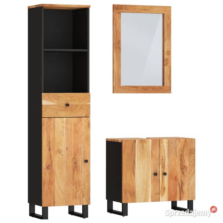 vidaXL 3cz zestaw mebli łazienkowych lite drewno Warszawa