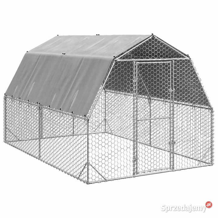 vidaXL Kurnik z dachem 25x4x225 m Stal Pozostałe mazowieckie Warszawa