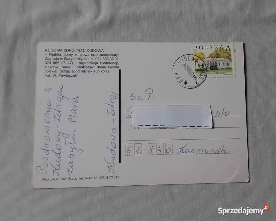 Pocztówka Pozdrowienia z Kudowy Zdroju 2001 r Koźminek