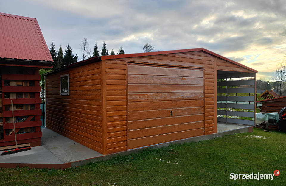 Garaż Blaszany blaszak wiata 7x5 drewnopodobny Gniezno sprzedam