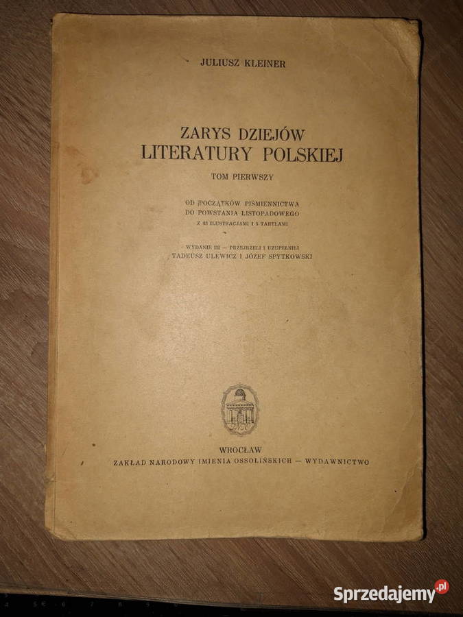 Zarys dziejów literatury polskiej tom 1
