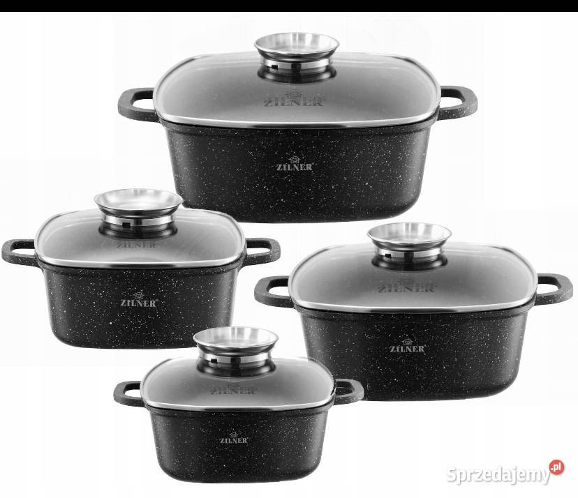 259 Zestaw 4 sztuk brytfanek marmurkowych Przybory kuchenne Zabrze