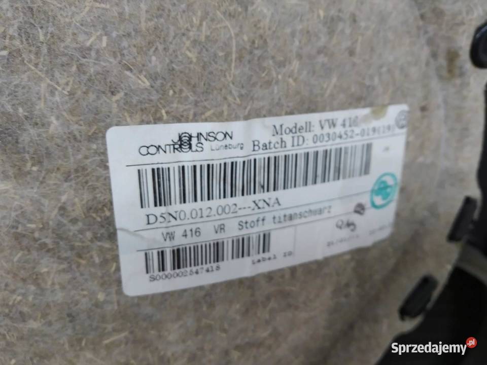 TAPICERKA BOCZEK LEWY PRAWY PRZÓD KPL VW Tapicerki samochodowe