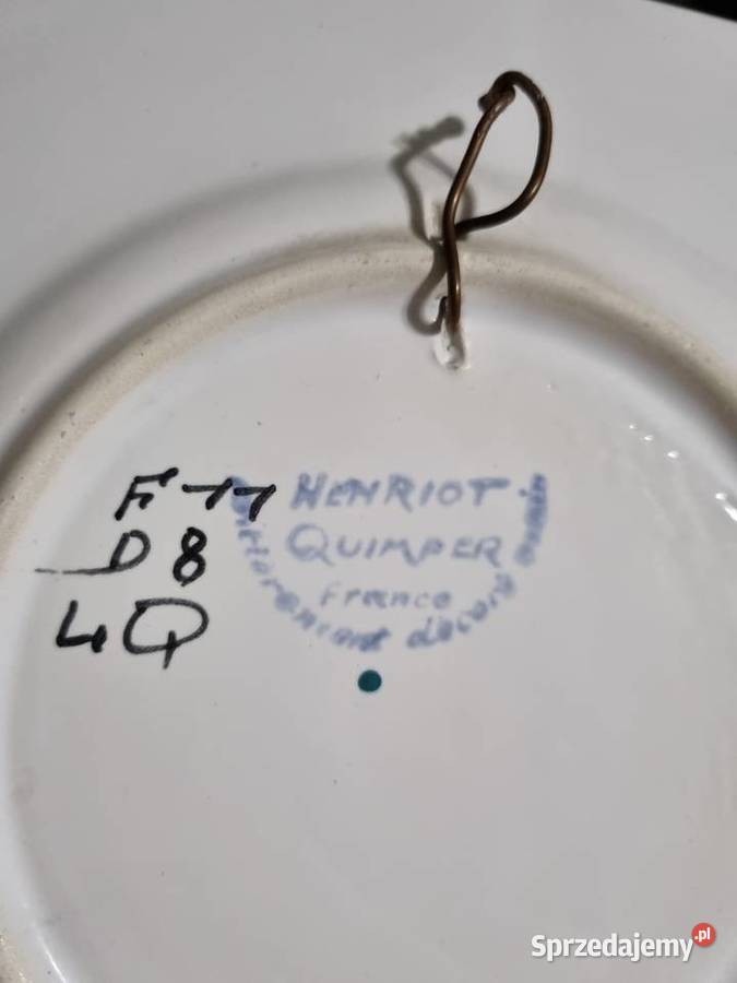 Talerz Dekoracyjny Kolekcjonerski Quimper